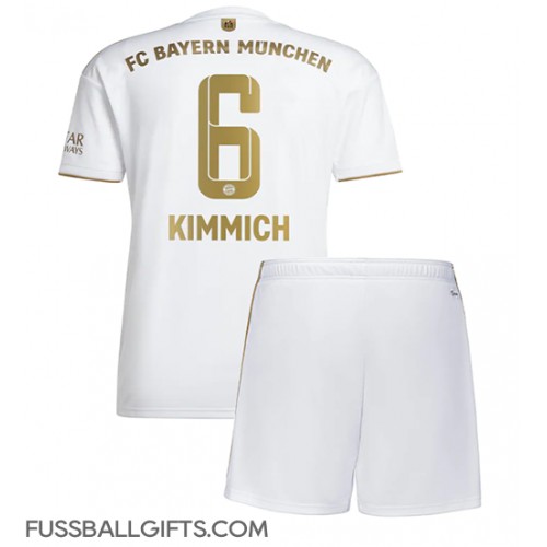 Bayern Munich Joshua Kimmich #6 Fußballbekleidung Auswärtstrikot Kinder 2022-23 Kurzarm (+ kurze hosen)